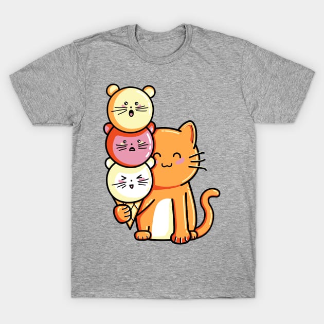 Cat and micecream T-Shirt by freeves